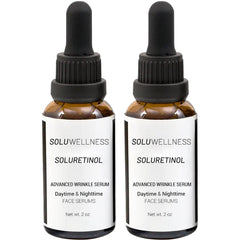 SOLUWELLNESS skin renewal day and night system kit displayed clearly for a complete routine.