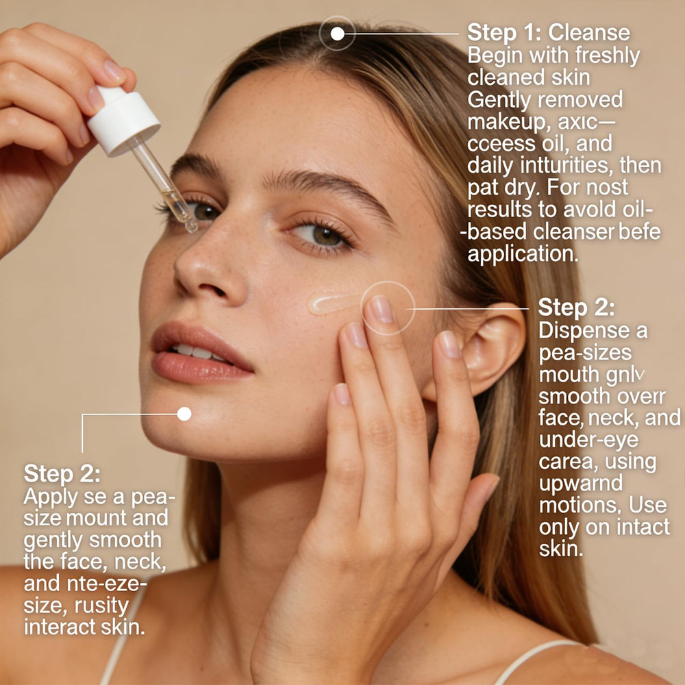 SOLUWELLNESS under-eye application demonstrates gentle care for delicate area.