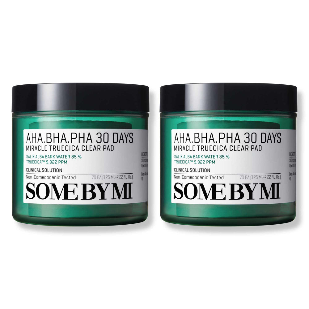SOME BY MI clear pad packaging – 2-pack, preps skin for makeup with gentle exfoliation