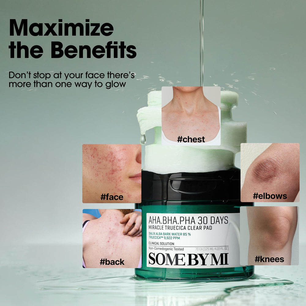 Application scene shows easy step-one pad in a skincare routine