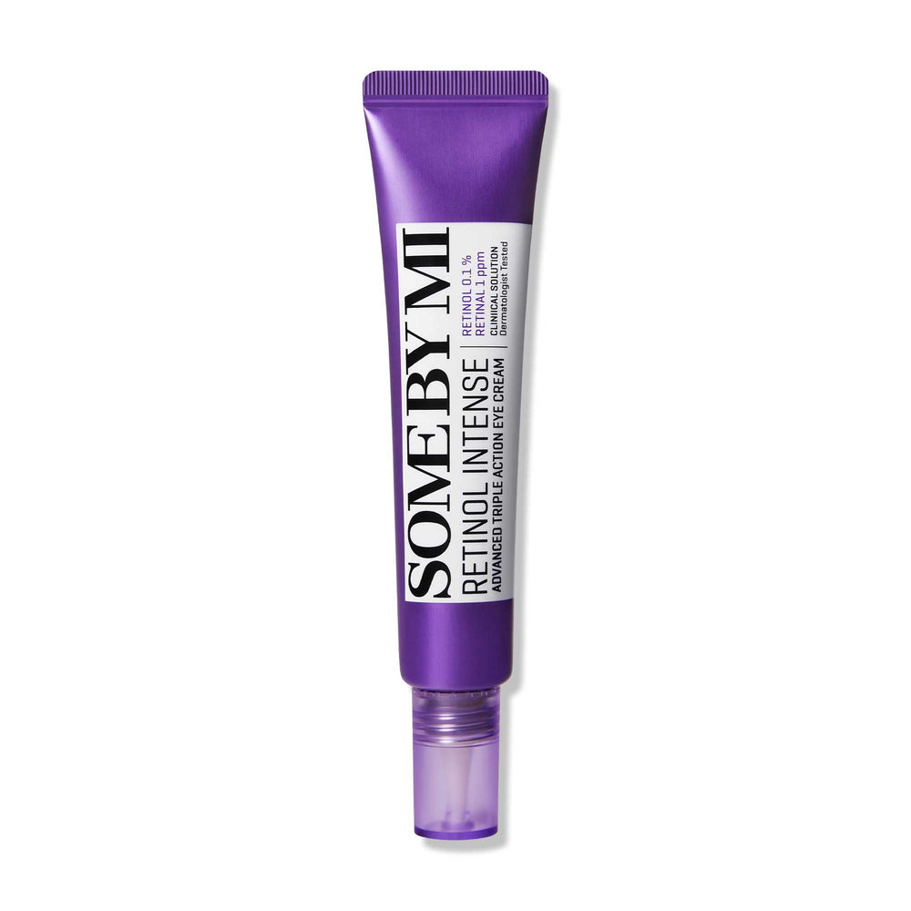 SOME BY MI Retinol Intense Eye Cream bottle close-up for brightening under-eye skin