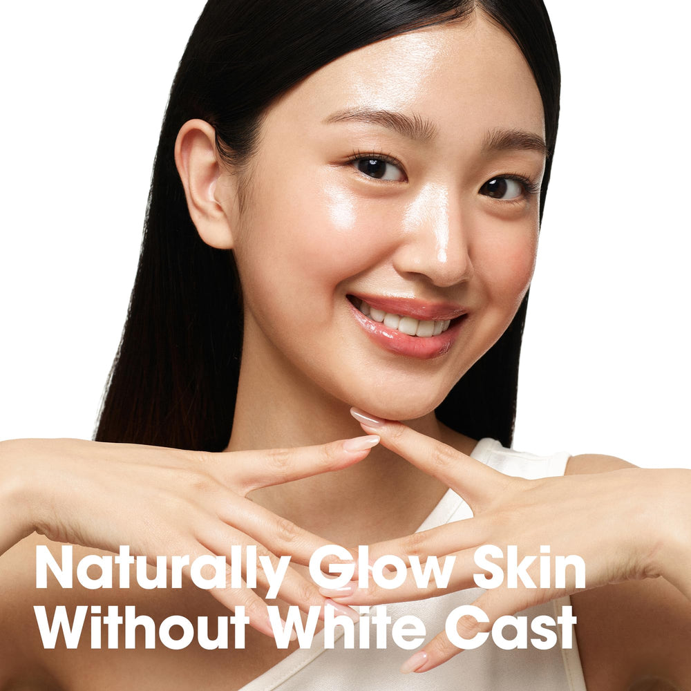 Applied sunscreen on face demonstrates quick absorption and comfortable wear