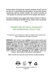 Ingredients label emphasizes Aloe Vera, Chamomile, Matricaria among natural botanicals
