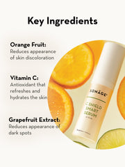 SONAGE C Shield Smart Serum application swatch on skin shows smooth texture