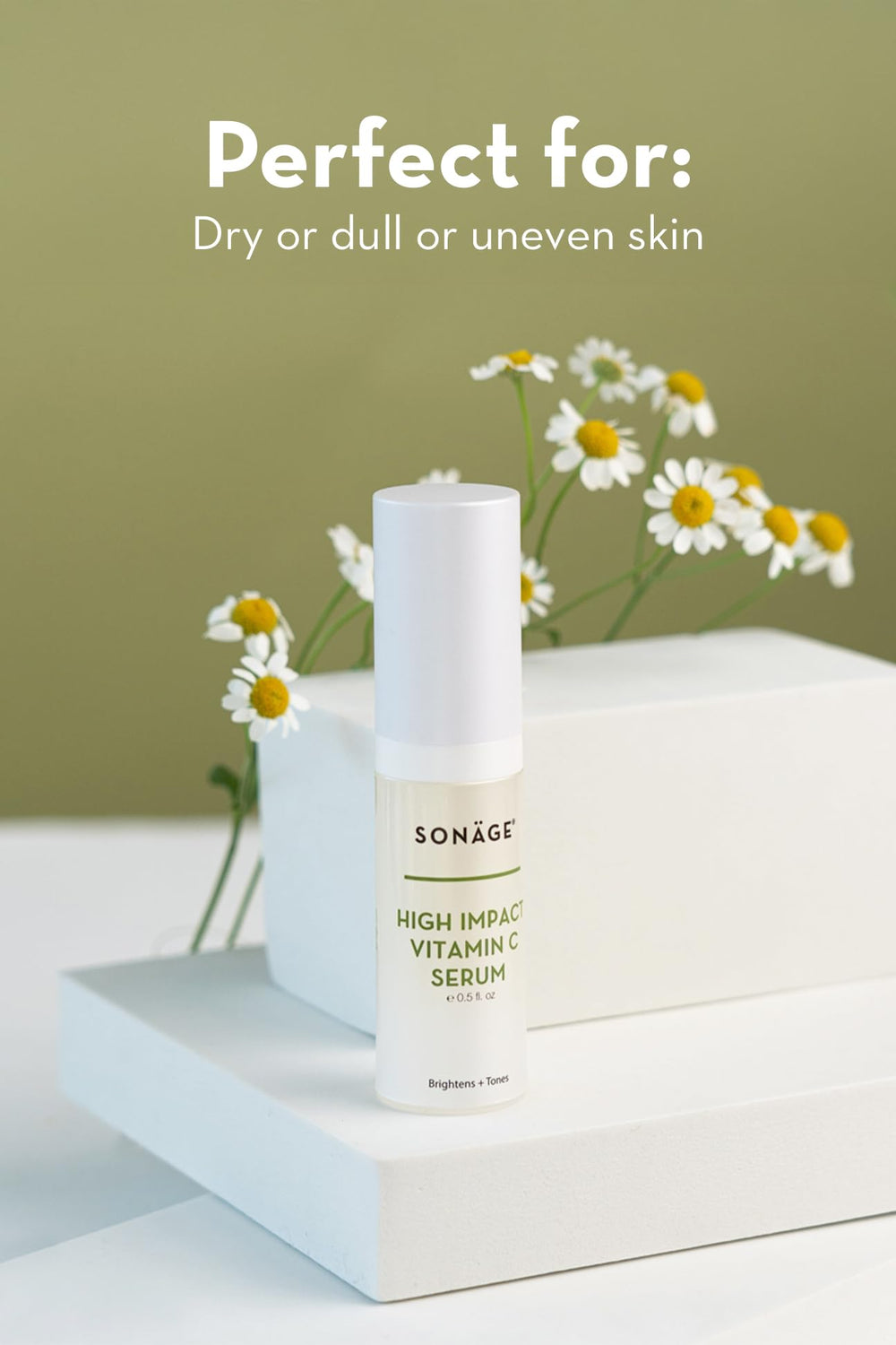 SONAGE Serum texture swatch shows fast absorption and refreshing feel.