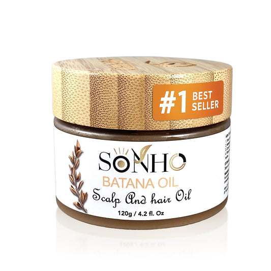 SONHO Batana Oil bottle showing natural hair nourishment.