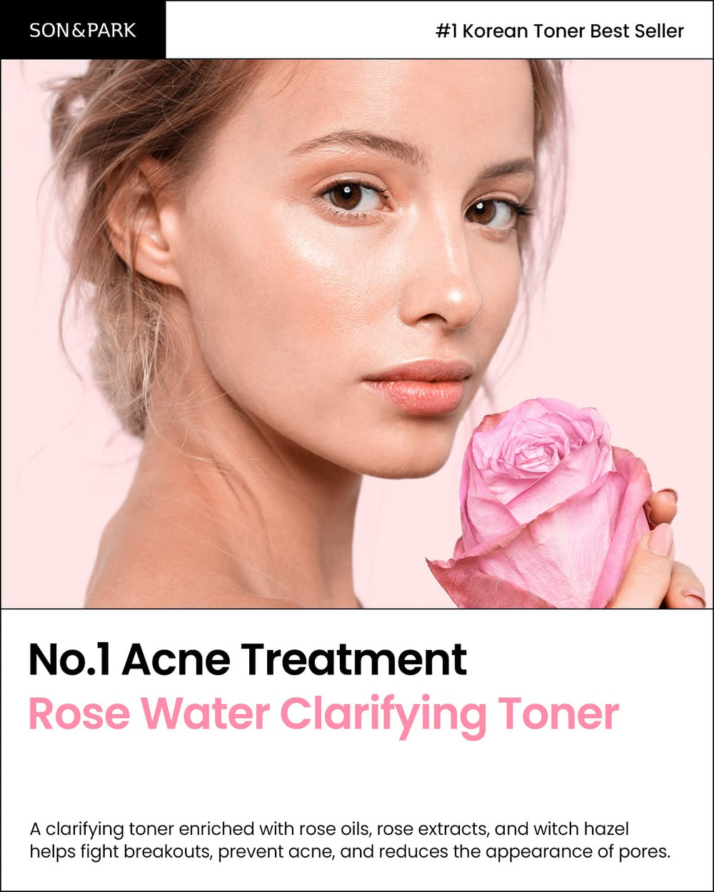 Two-pack packaging image highlights quick, efficient skincare with SON&PARK Beauty Water.