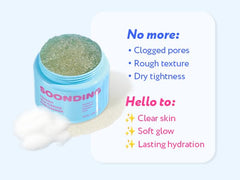 Biodegradable beads in SOONDING cleanser for gentle exfoliation