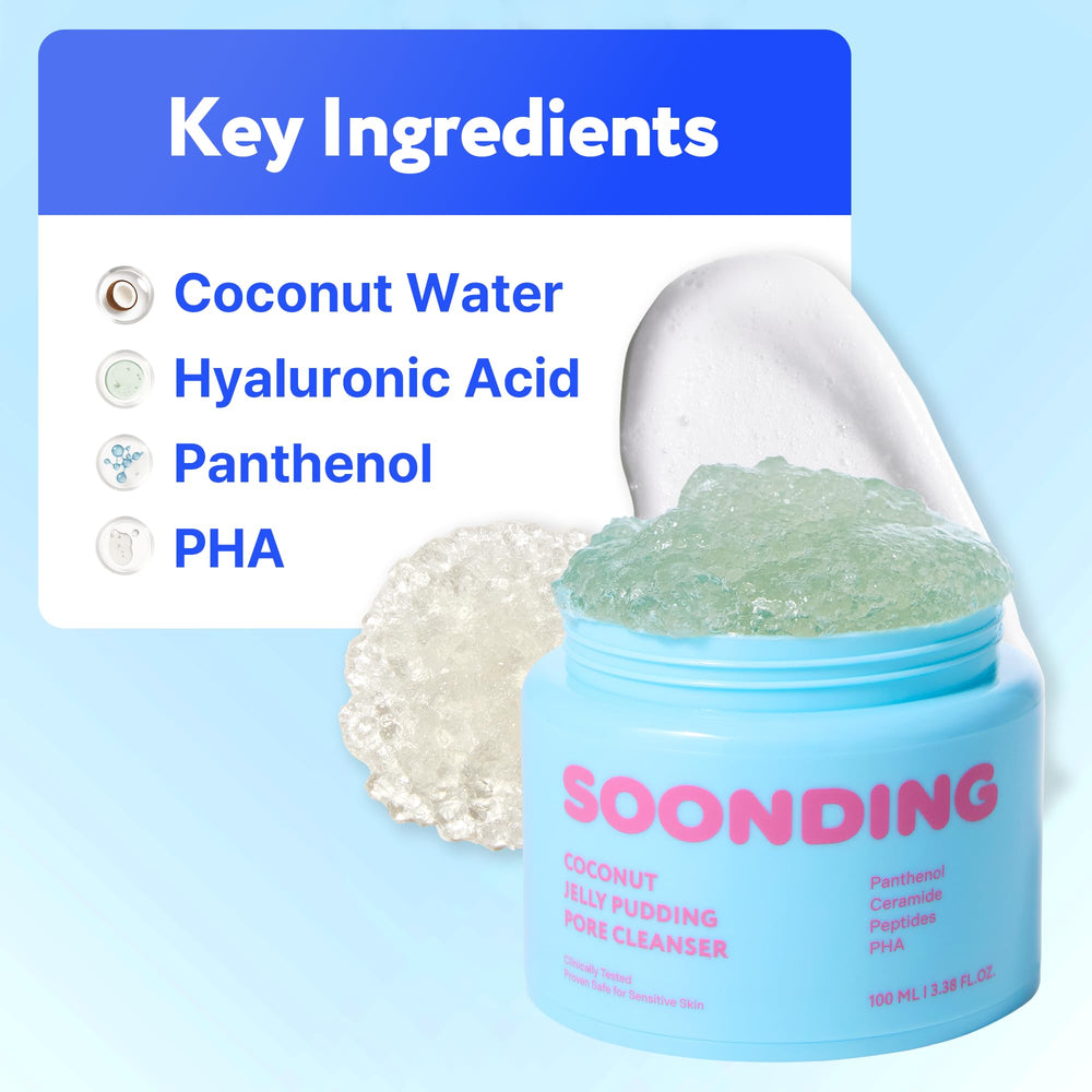 Rich foam on skin from SOONDING cleanser