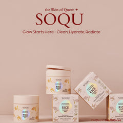 Concept image of SOQU Rice Essence Pad for daily hydration and natural glow