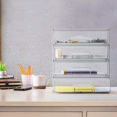 Sorbus stackable organizers fit pantry shelves and under sink spaces