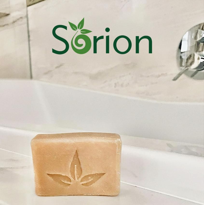 Sorion soap in bath setting for daily cleansing ritual.