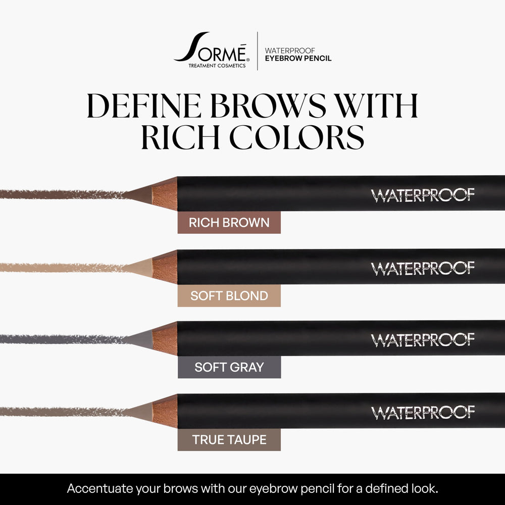 SORMÉ natural-looking brow definition in Soft Gray for everyday refinement.
