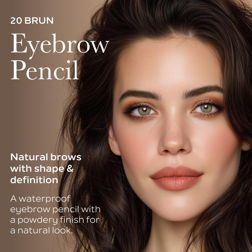SOTHYS Eyebrow Pencil 20 Brun stroke demo highlights buildable coverage.