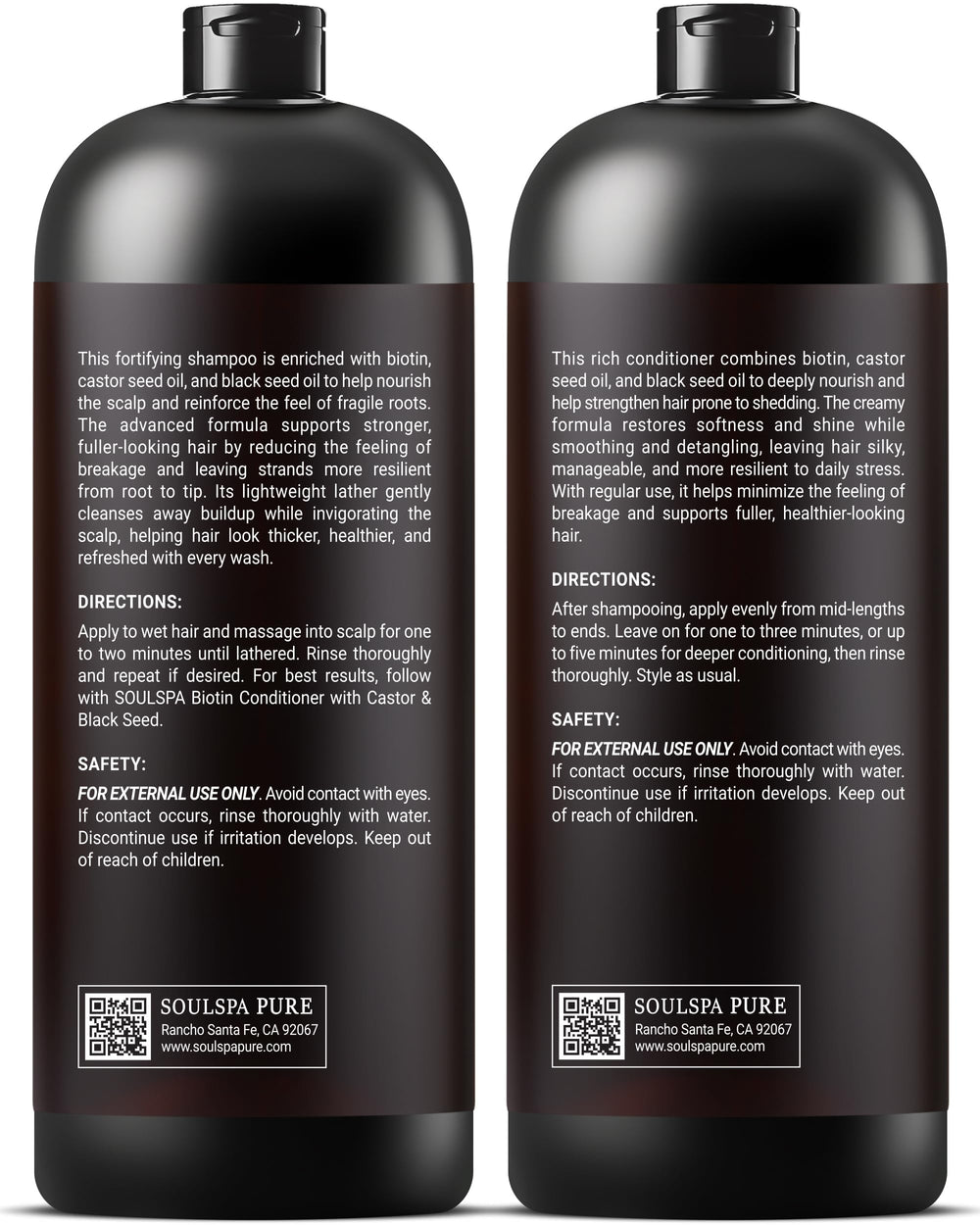 SoulSpa Pure 16 oz bottles packaging ready for home care