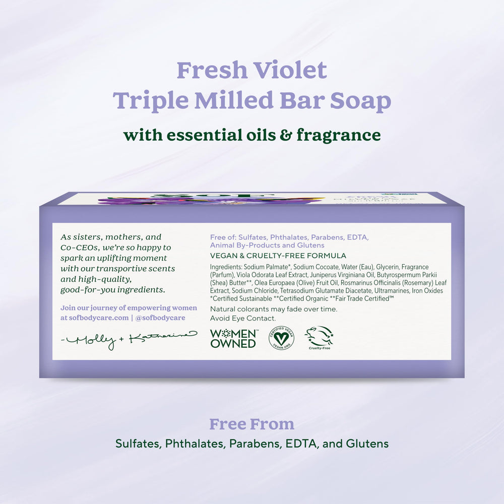 South Of France organic shea butter softens skin for daily use.