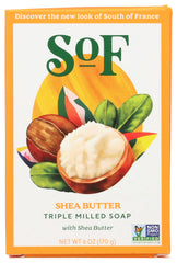 South Of France Shea Butter Bar Soap in a three-pack for gentle cleansing and gluten-free care.