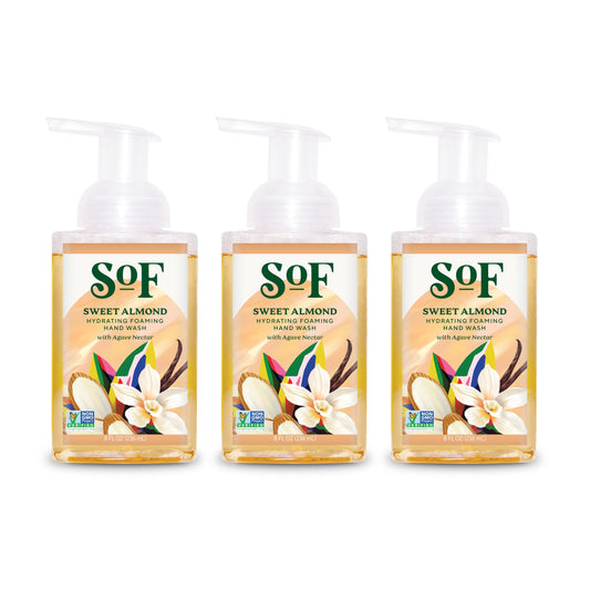 SoF Hydrating Foaming Hand Wash bottle with agave and coconut oil for daily moisture