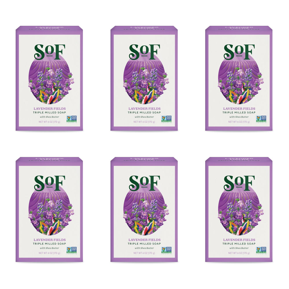 South Of France Lavender Fields bar soap with lavender scent for daily cleansing.