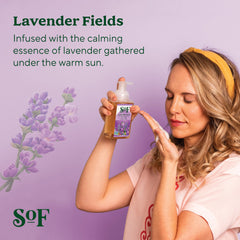 South Of France SoF Lavender Fields foam close-up reveals rich, luxurious lather