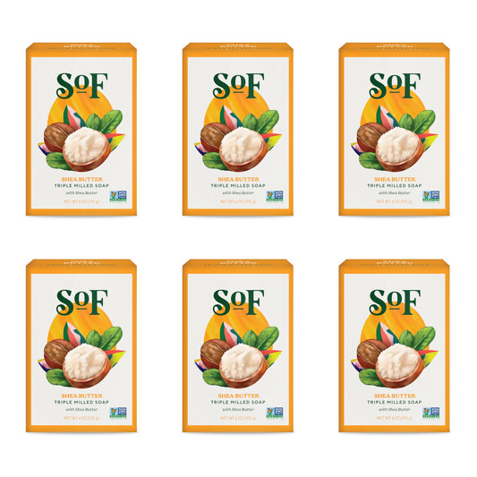 South Of France SoF triple milled bar soap close-up showing creamy hydration.