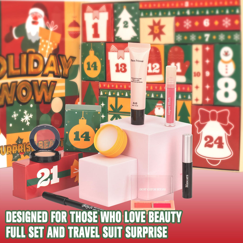 SOYUB makeup advent calendar eyeshadow showcases vibrant shades for teen creativity