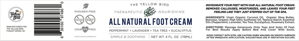 Spa-like foot care scene encouraging daily routine with The Yellow Bird