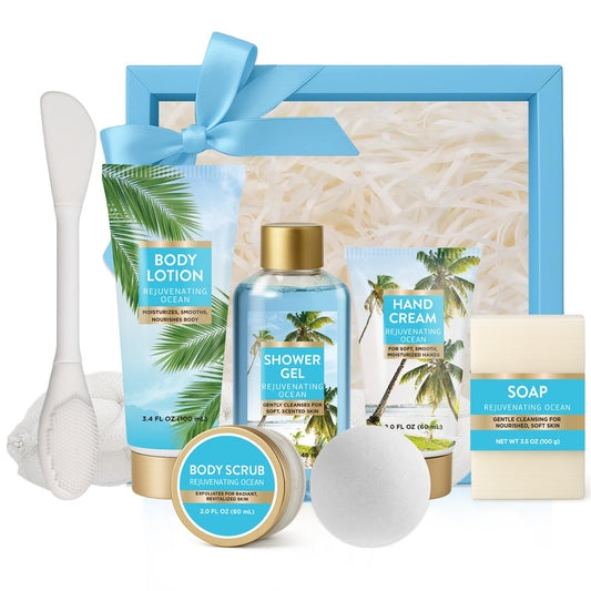 Spa Luxetique World ocean escape bath image invites a refreshing at-home spa ritual