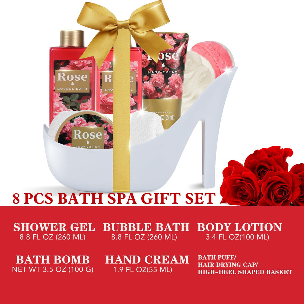 Spa Luxetique World rose-design container closeup ideal for gifting presentation.