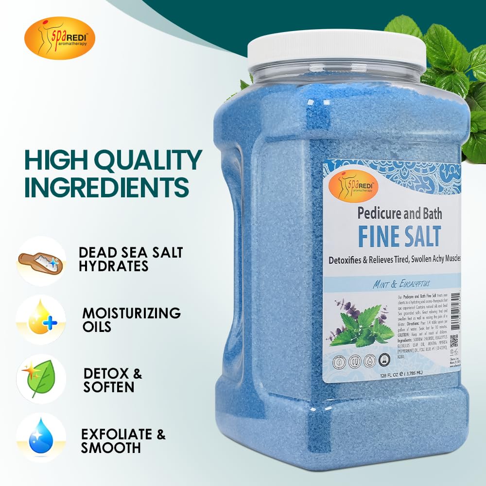 SPA REDI eucalyptus leaves provide cooling notes to ease tired feet.