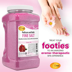 Texture shot of salt crystals in SPA REDI Detox Foot Soak.