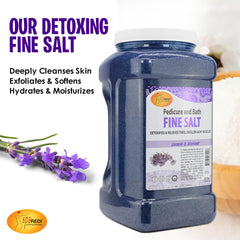 SPA REDI hydrating and softening bath salt with nourishing oils for smoother skin.