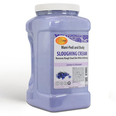 SPA REDI pumice scrub cream bottle for exfoliating dry feet.