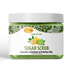 SPA REDI Lemon & Lime Sugar Scrub jar for moisturizing exfoliation.