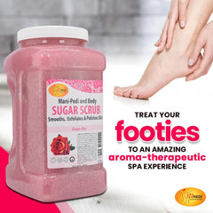 Nourishing oil blend from SPA REDI Sugar Scrub Sensual Rose on skin.