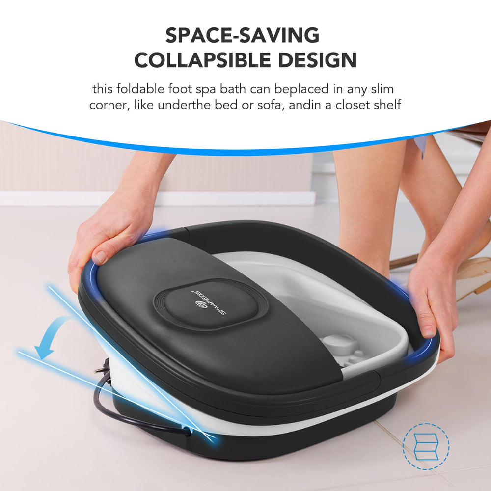 SPA4PIEDS collapsible design shown for easy storage in small spaces.