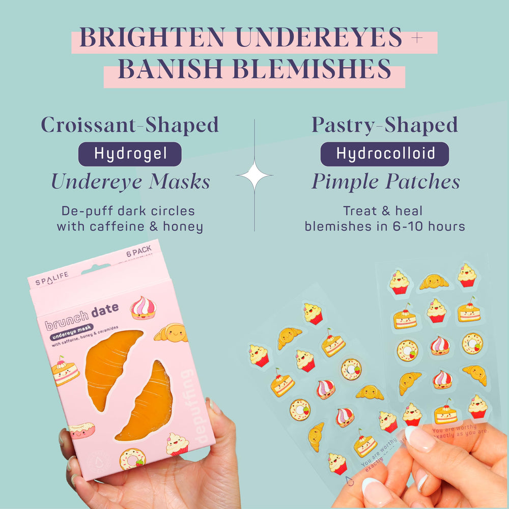 SpaLife under-eye flower mask close-up moisturizes and refreshes delicate skin
