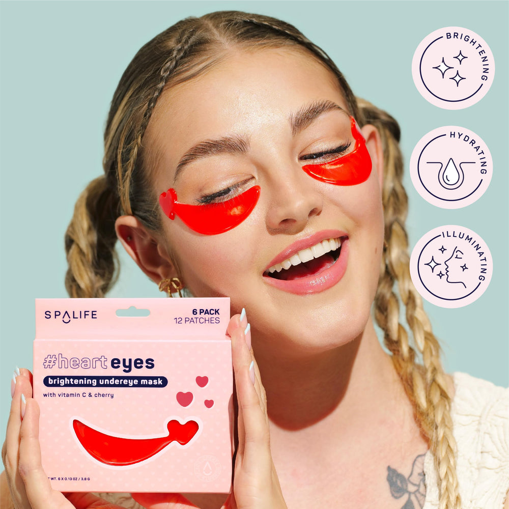 SpaLife patches on under-eye demonstrate soothing care for tired-looking eyes
