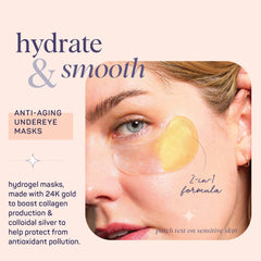 SpaLife under-eye masks colloidal silver closeup highlighting soothing hydration potential.