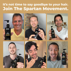 Spartan Bottle finish and hair shine preview for fuller look.
