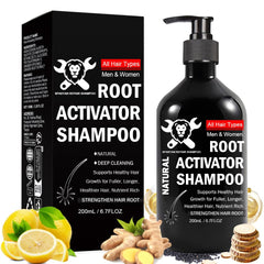 SPARTAN REPAIR SHAMPOO root-activator bottle promotes fuller-looking hair and scalp nourishment.