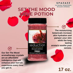 Spazazz capful dosing guide helps you adjust aroma level easily.