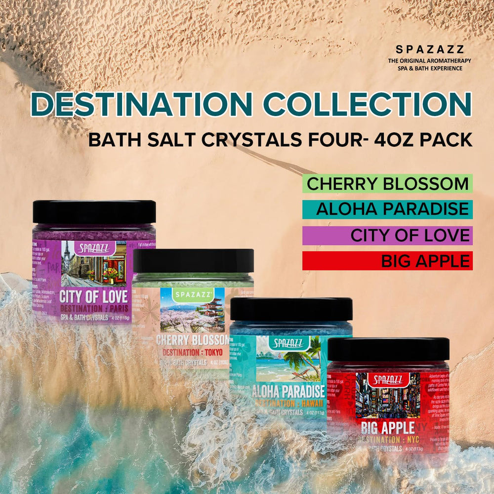 Spazazz Destinations Aloha Paradise packaging ideal for gifting or display.