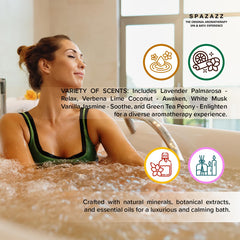 Spazazz Escape gift-set-box presents a ready-to-gift spa experience.