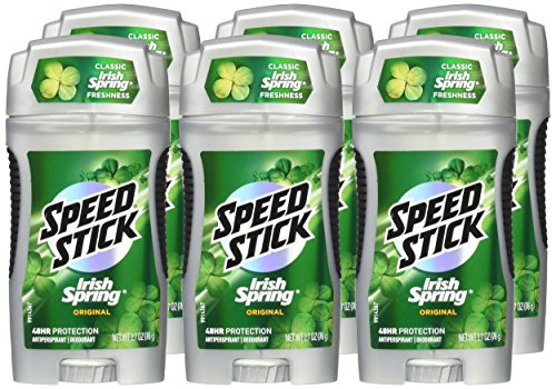 Speed Stick Irish Spring Original fragrance swirls suggesting all-day freshness.