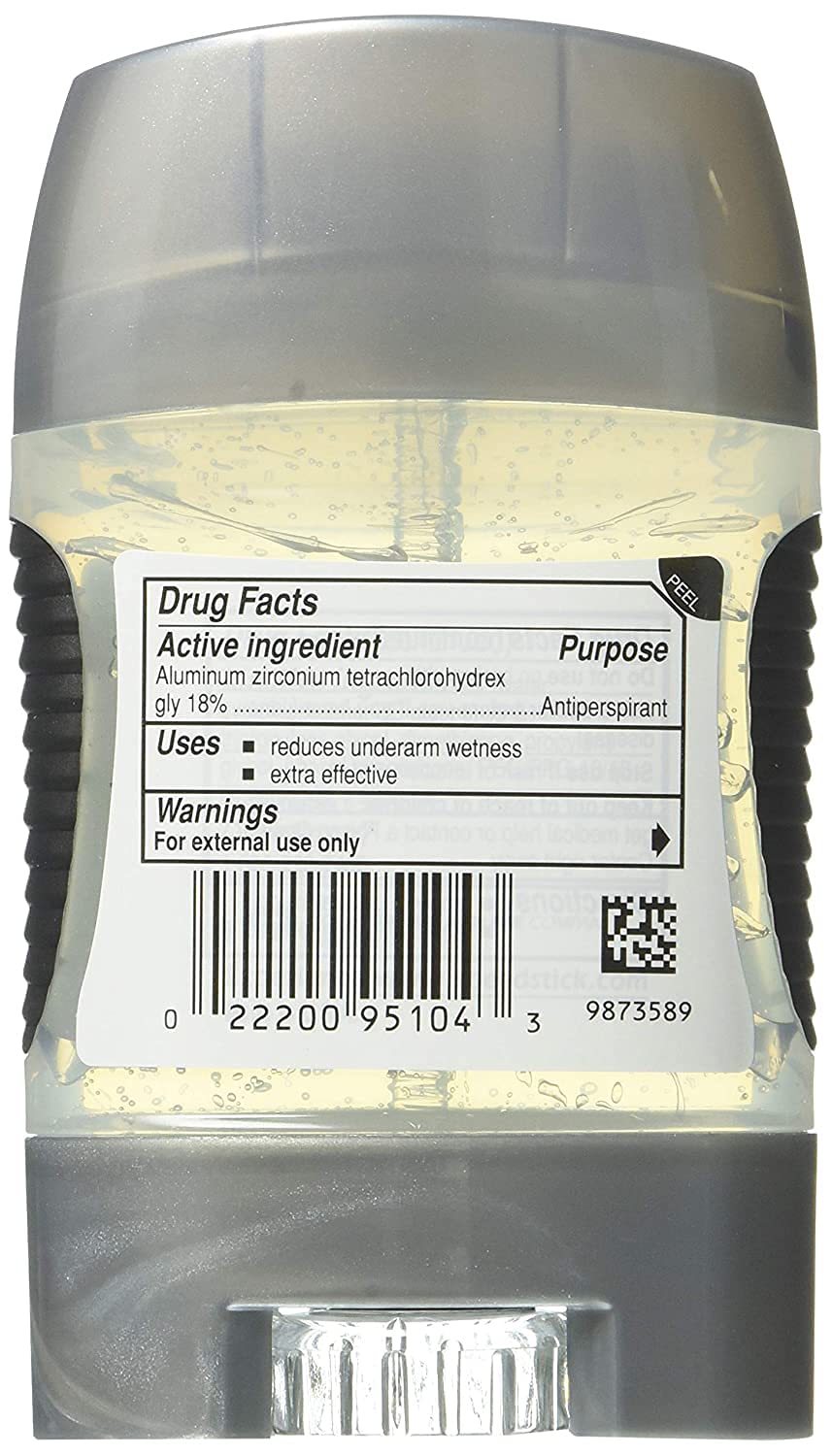 Speed Stick Power Clear Gel twist-up demonstrates controlled, mess-free daily application.
