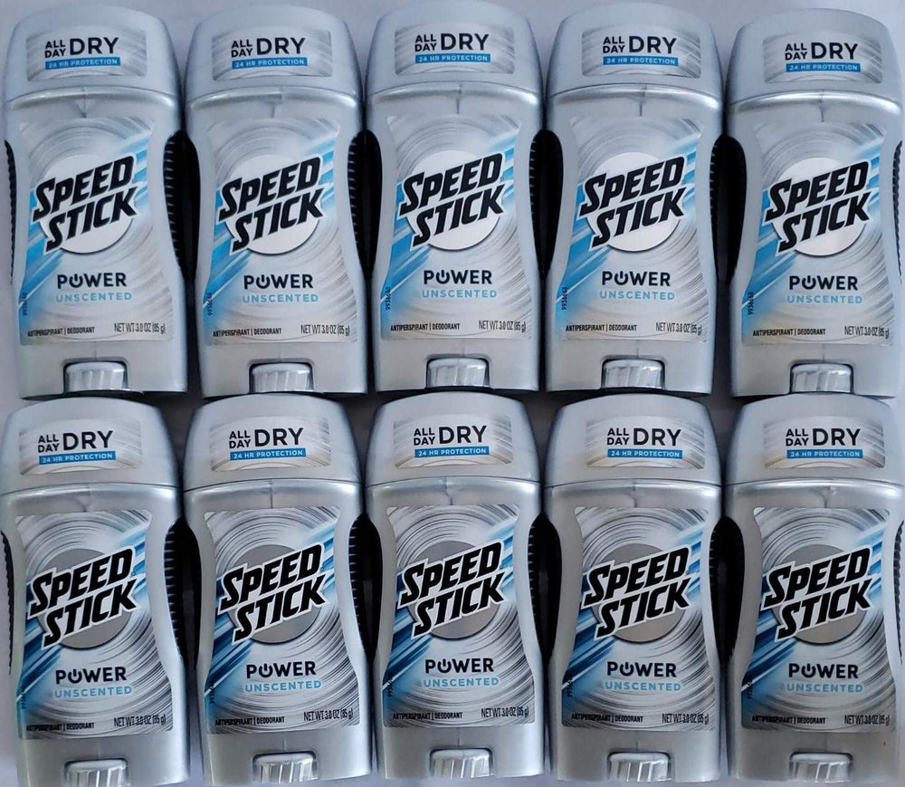 Speed Stick Power unscented 3oz bottle for reliable all-day protection