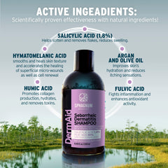 Sphagnum Botanicals Shampoo lather on scalp demonstrates cleansing and gentle exfoliation.