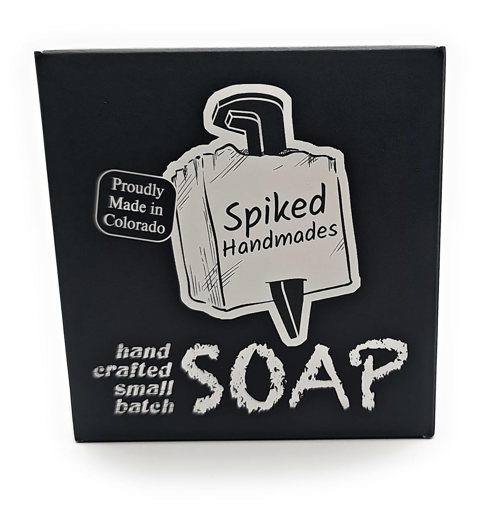 Spiked Handmades LeMale ingredient shot emphasizes coconut oil, olive oil, and grass-fed tallow
