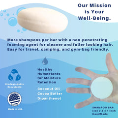 USA-crafted Spiraleaf solid shampoo bars on display